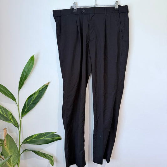 Bracks Black Pleated Trousers - Size 92R