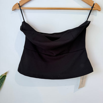 Poéselle Black Cowl Neck Cami Top - Size S
