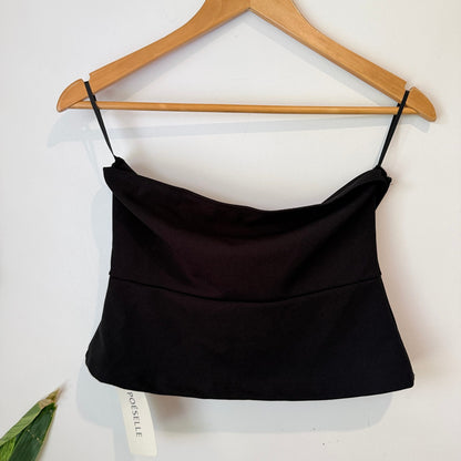 Poéselle Black Cowl Neck Cami Top - Size S