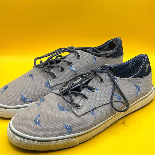 Tommy Bahama Grey Marlin Print Casual Shoes - US 10.5