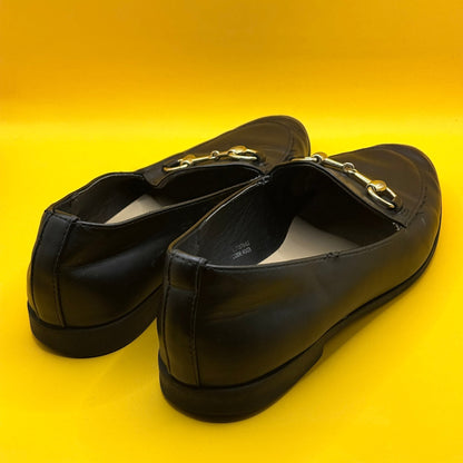 Anko Black Loafers with Gold-Tone Detail - Size 8