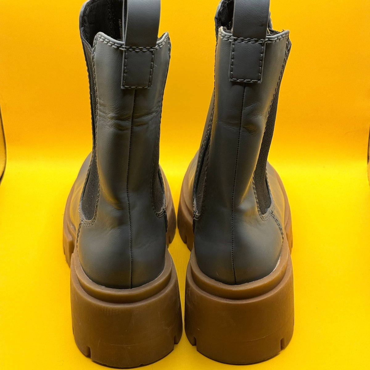 H&M Grey Chunky Chelsea Boots - EU 38