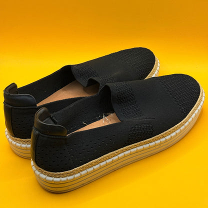 Verali Black Espadrille Style Slip-On Shoes - Size 38