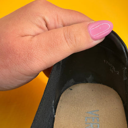 Verali Black Espadrille Style Slip-On Shoes - Size 38