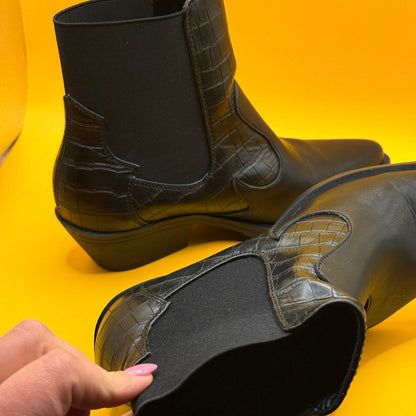 ONLY Black Western Style Ankle Boots - Size 38