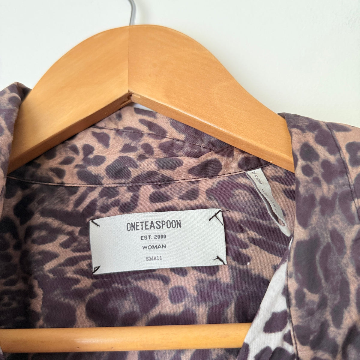 Oneteaspoon Leopard Print Oversized Shirt / Shirt Dress Size S