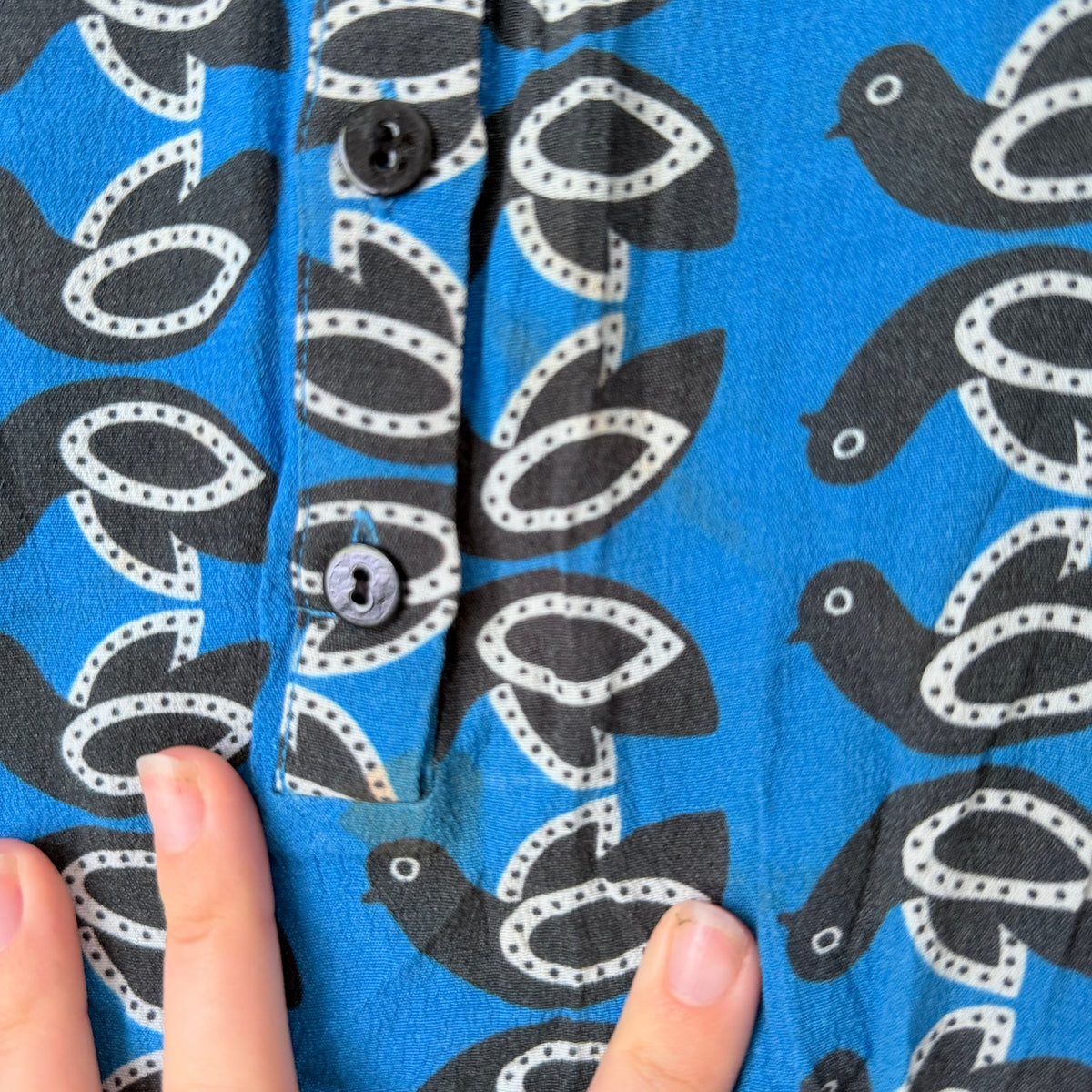 I AM by Andrea Moore Blue Bird Print Playsuit Size 10