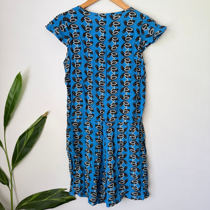 I AM by Andrea Moore Blue Bird Print Playsuit Size 10