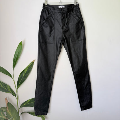 Zest Black Coated Skinny Pants Size 12