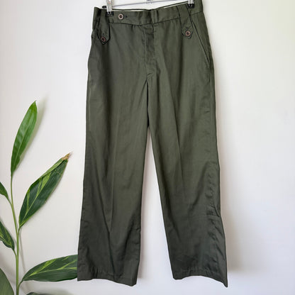 NZ Defence Olive Military Trousers Size 1 Short | Waist 76cm