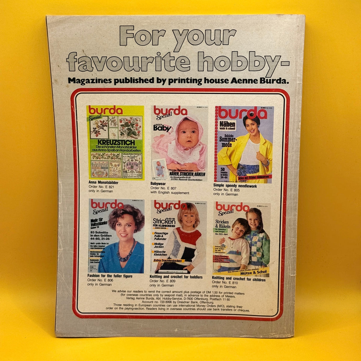 (Vintage 80s Fashion) 
Burda Moden: June 1985 by the Editors of Burda Moden