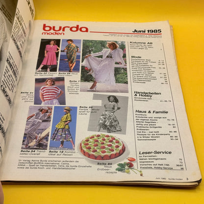 (Vintage 80s Fashion) 
Burda Moden: June 1985 by the Editors of Burda Moden