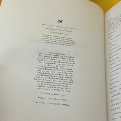 Old Wellington Hotels: Some History, Personalities and Anecdotes by Pat Lawlor (1974)