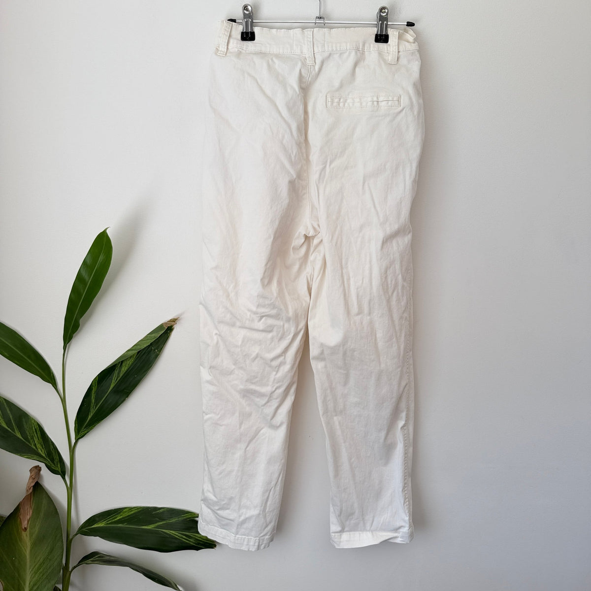 Cotton On Cream Pleat Front Chino Pants Size 8