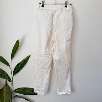 Cotton On Cream Pleat Front Chino Pants Size 8