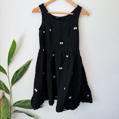 Lazy Oaf Black Embroidered Eyes Skater Dress Size XS