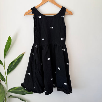 Lazy Oaf Black Embroidered Eyes Skater Dress Size XS