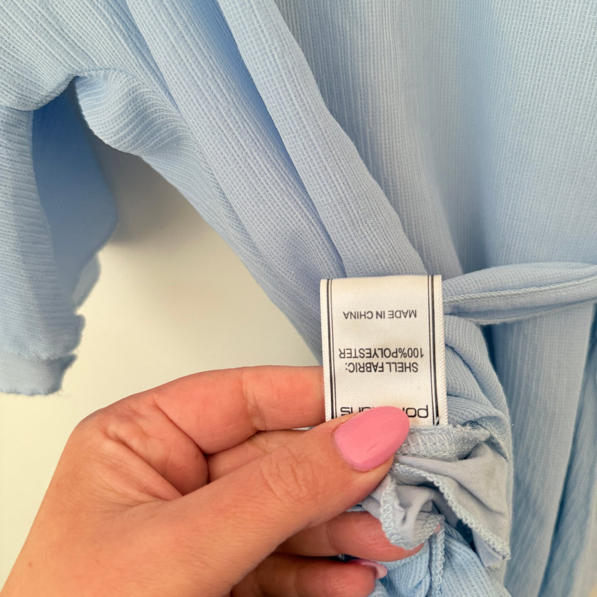 Portmans Light Blue Wrap Tie Top Size 8
