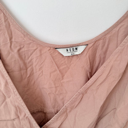 Neuw Dusty Pink Tencel Wrap Slip Dress Size 12