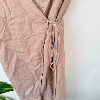 Neuw Dusty Pink Tencel Wrap Slip Dress Size 12