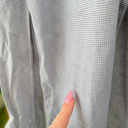 Working Style Blue Micro Check Shirt Size 46