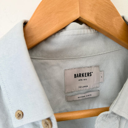 Barkers Light Blue Tailored Oxford Shirt Size L