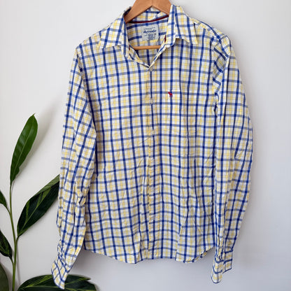Abercrombie & Fitch Blue & Yellow Check Shirt Size L