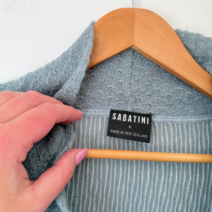 Sabatini Pale Blue Cowl Neck Mohair Blend Knit Size S