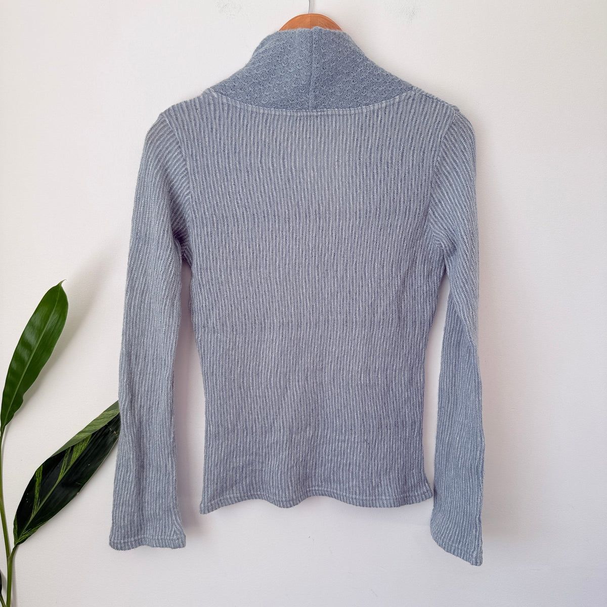 Sabatini Pale Blue Cowl Neck Mohair Blend Knit Size S