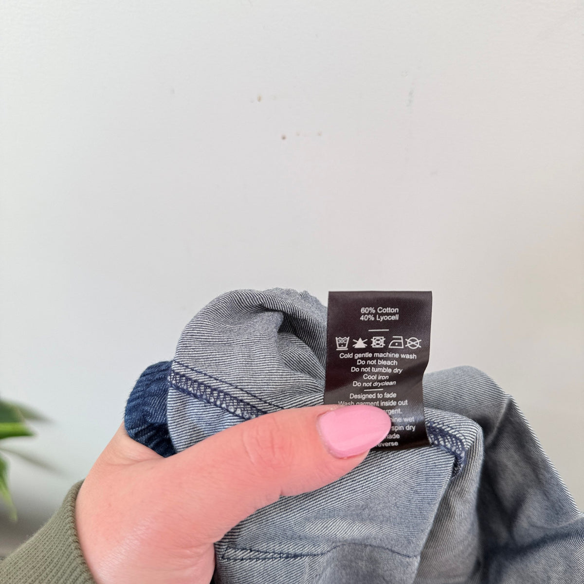 Elk Indigo Chambray Wide Leg Drawstring Pants Size 6