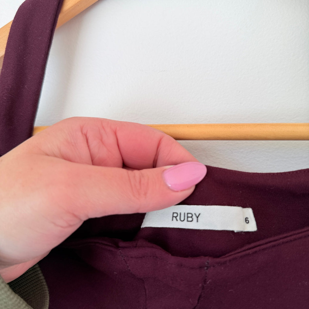 Ruby Burgundy Bodycon Midi Dress Size 6