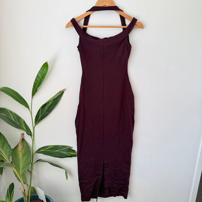 Ruby Burgundy Bodycon Midi Dress Size 6