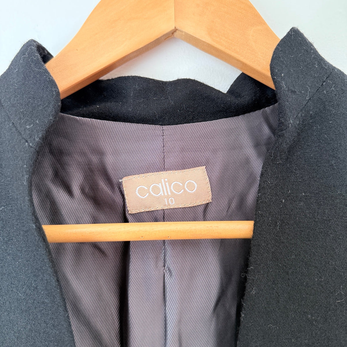 Calico Black Beaded Cropped Jacket Size 10