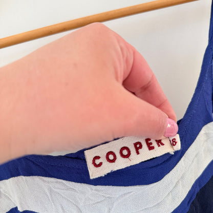 Cooper by Trelise Cooper Blue & White Stripe Slip Dress Size 8