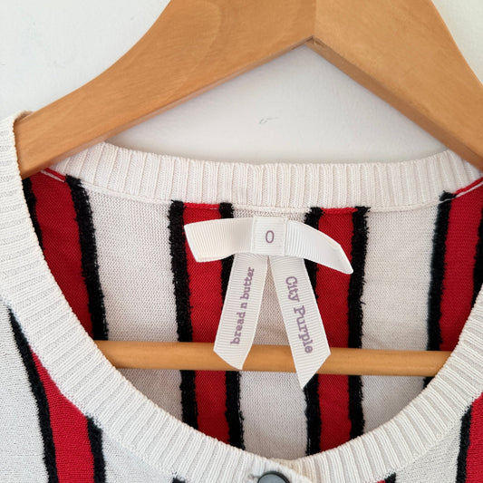 Bread n Butter Stripe Cropped Cardigan Size 0