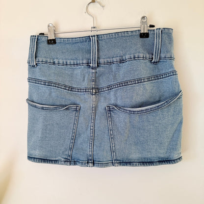 Cheap Monday Light Wash Denim Mini Skirt Size S