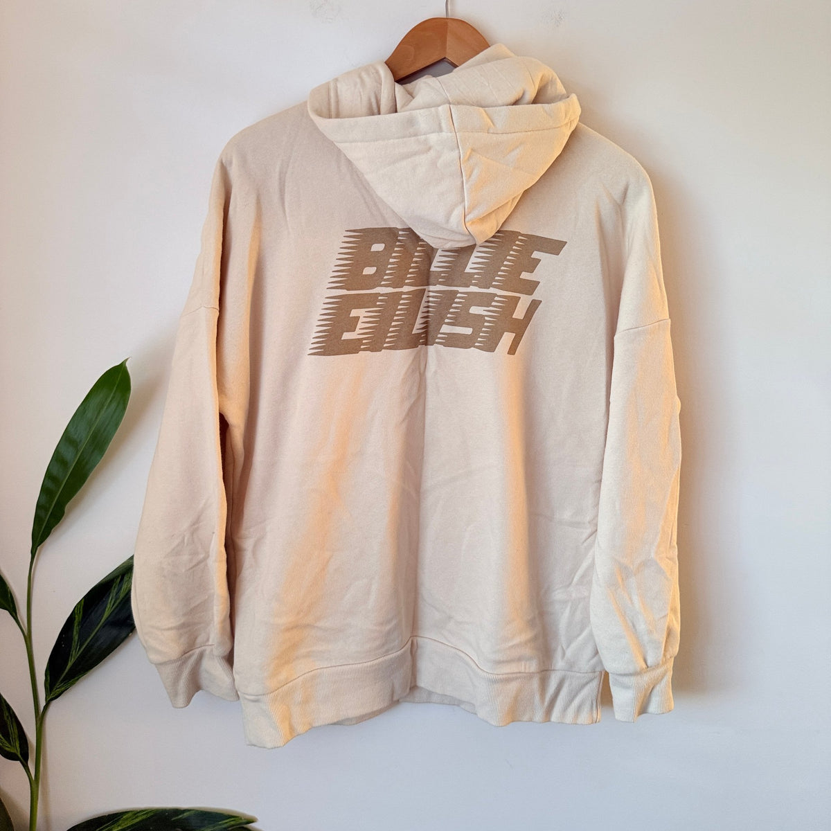 Divided x Billie Eilish Beige Logo Hoodie Size XS