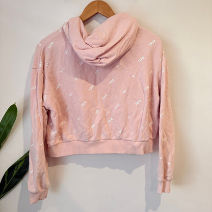 Huffer Pink HFR Print Cropped Hoodie Size 8