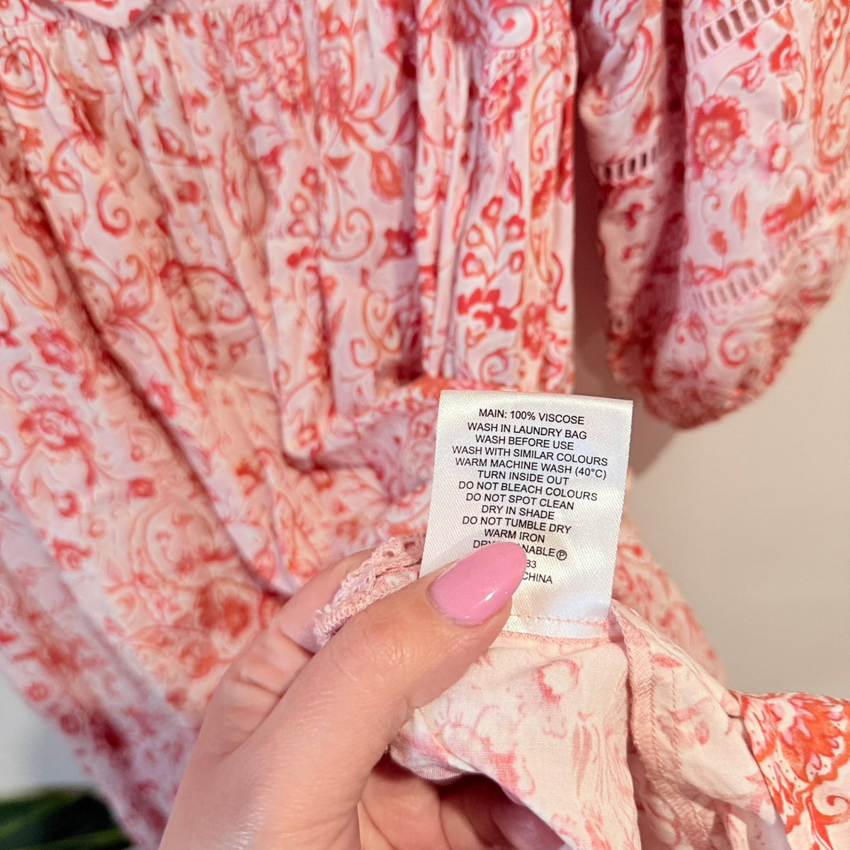 Whistle Paisley Print Tiered Smock Dress Size 10