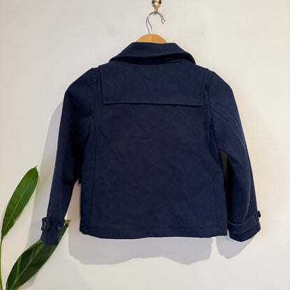 Country Road Kids Navy Wool Blend Duffle Coat Size 8