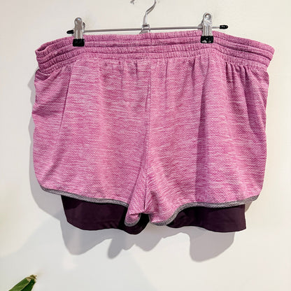 Champion Duo Dry Pink 2-in-1 Running Shorts Size XXL