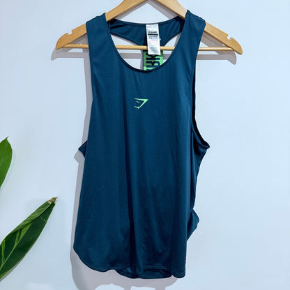 Gymshark Teal Open Back Training Tank Size L