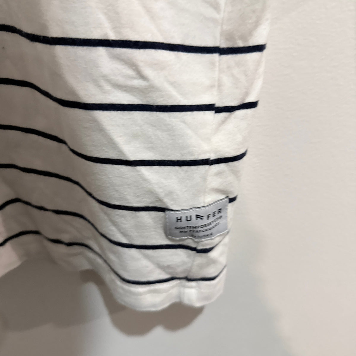 Huffer White & Navy Stripe Oversized Long Sleeve Top Size 12
