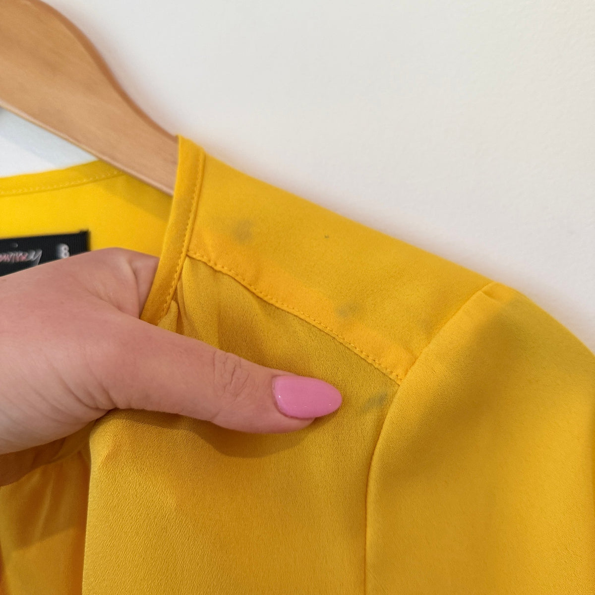 Peter Morrissey Mustard Yellow Button Front Blouse Size 8