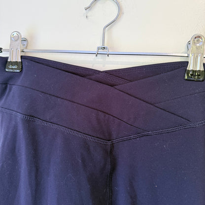 Lorna Jane Navy Cross Waist 7/8 Leggings Size S