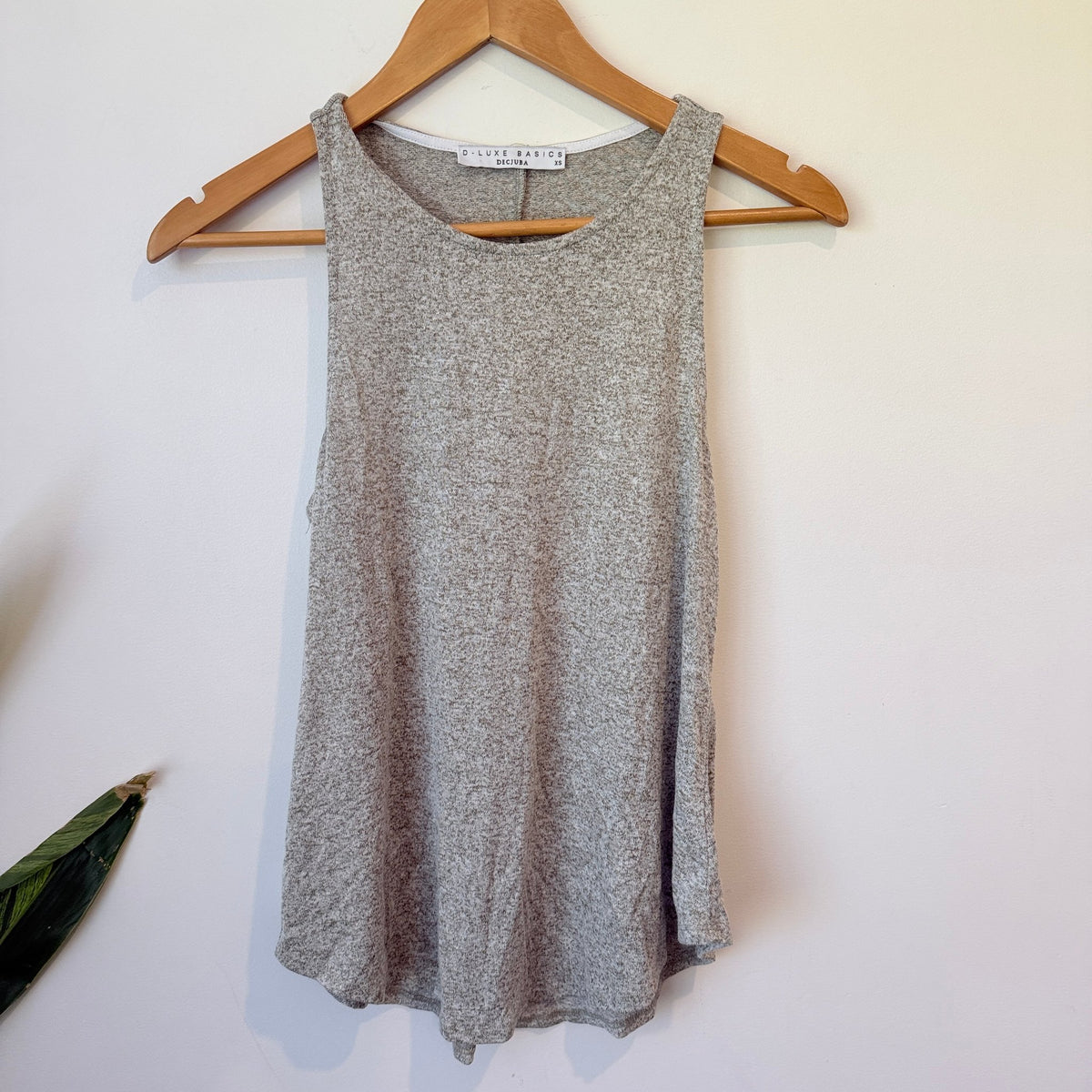 Decjuba D-Luxe Basics Grey Marl Racerback Tank Size XS