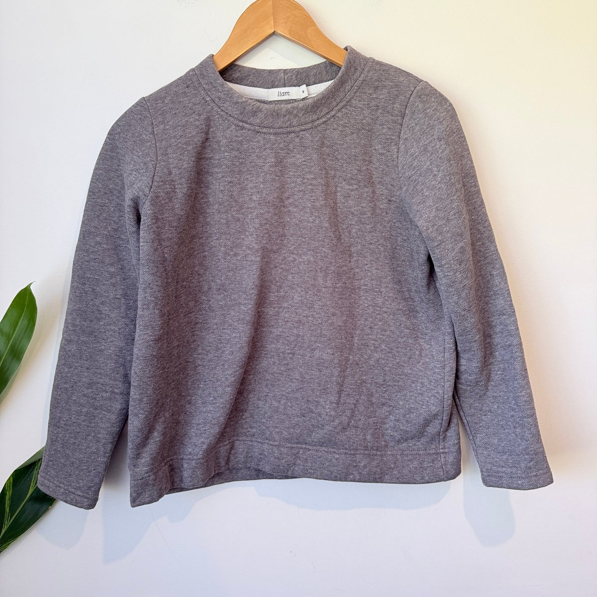 Liam Grey Marl Crew Neck Sweatshirt Size 8