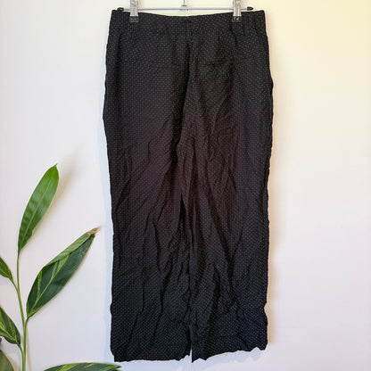 Country Road Black Pin Dot Wide Leg Pants Size 8