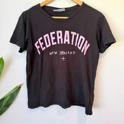 Federation Black Pink Logo Tee Size S