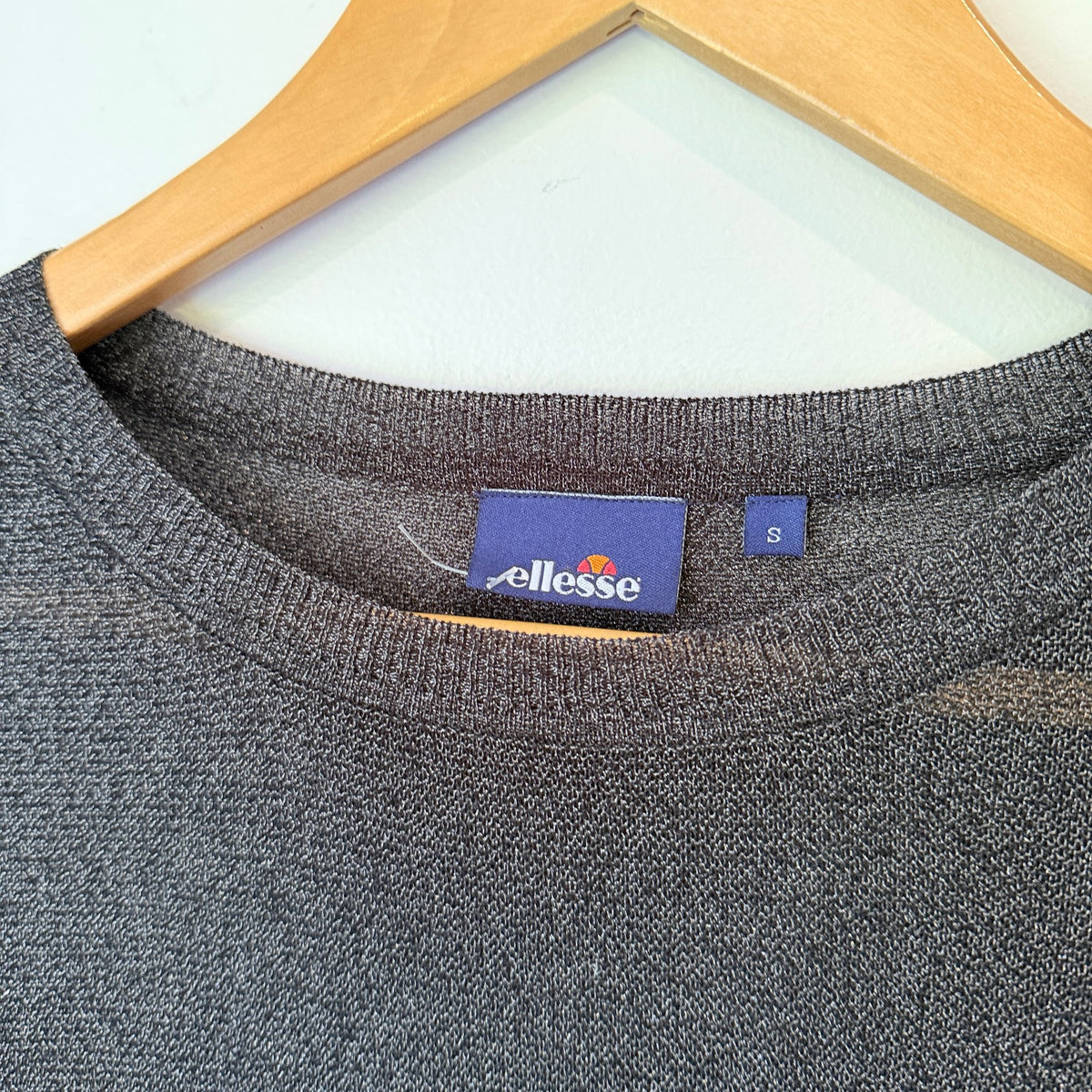 Ellesse Charcoal Marl Fine Knit Jumper Size 8